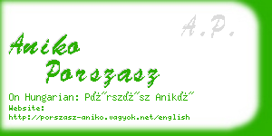 aniko porszasz business card